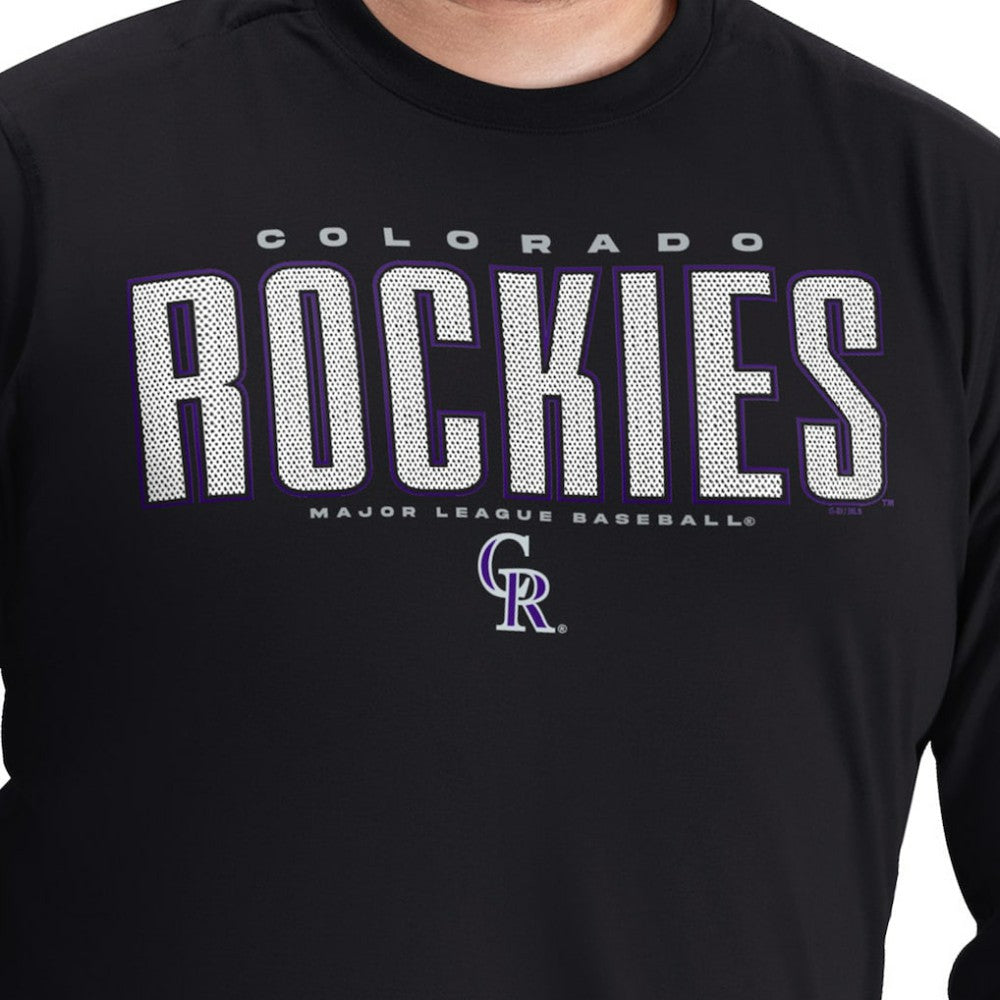 Colorado Rockies G-III Sports by Carl Banks Adaptive Long Sleeve T-Shirt - Black