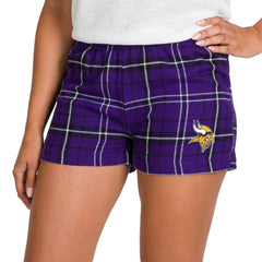 NFL Minnesota Vikings Concepts Sport Women's Ultimate Flannel Shorts