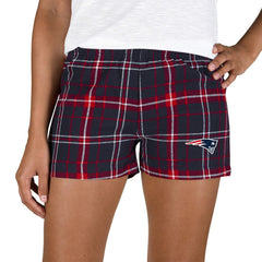 NFL New England Patriots Concepts Sport Women's Ultimate Flannel Shorts