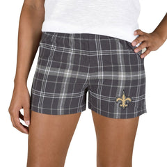NFL New Orleans Saints Concepts Sport Women's Ultimate Flannel Shorts