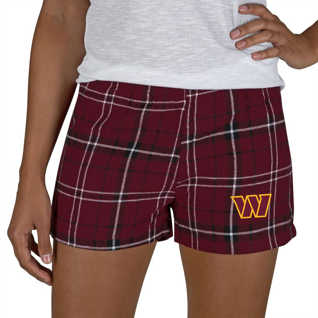 NFL Washington Commanders Concepts Sport Women's Ultimate Flannel Shorts
