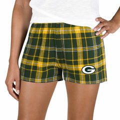NFL Green Bay Packers Concepts Sport Women's Ultimate Flannel Shorts
