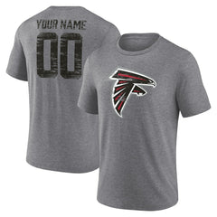 NFL Atlanta Falcons Heritage Custom Name & Number Tri-Blend T-Shirt