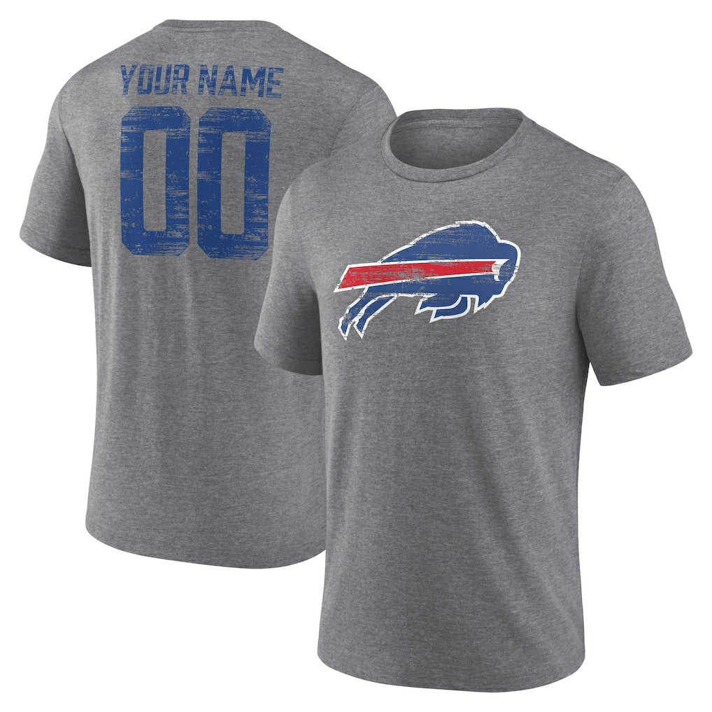 NFL Buffalo Bills Heritage Custom Name & Number Tri-Blend T-Shirt