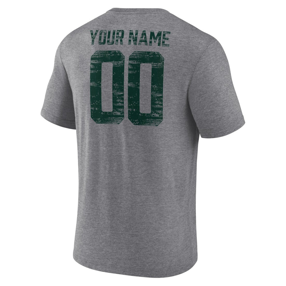 NFL Green Bay Packers Heritage Custom Name & Number Tri-Blend T-Shirt