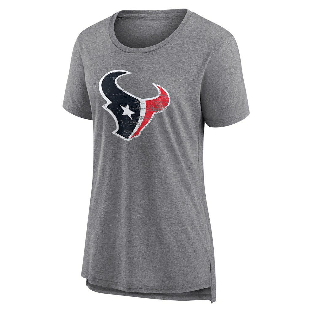 NFL Houston Texans Women's Heritage Custom Name & Number Tri-Blend T-Shirt