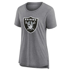 NFL Las Vegas Raiders Women's Heritage Custom Name & Number Tri-Blend T-Shirt