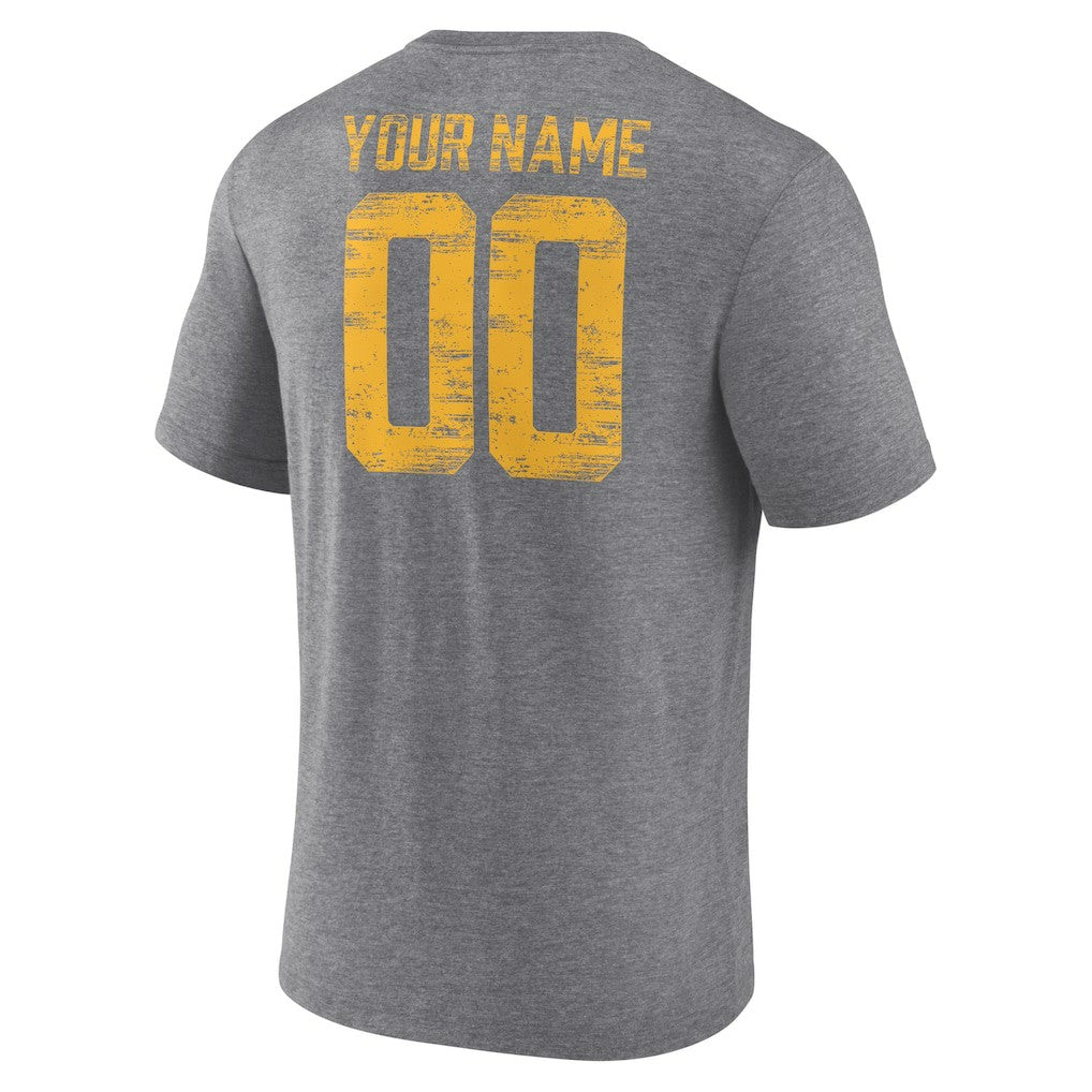 NFL Los Angeles Chargers Heritage Custom Name & Number Tri-Blend T-Shirt