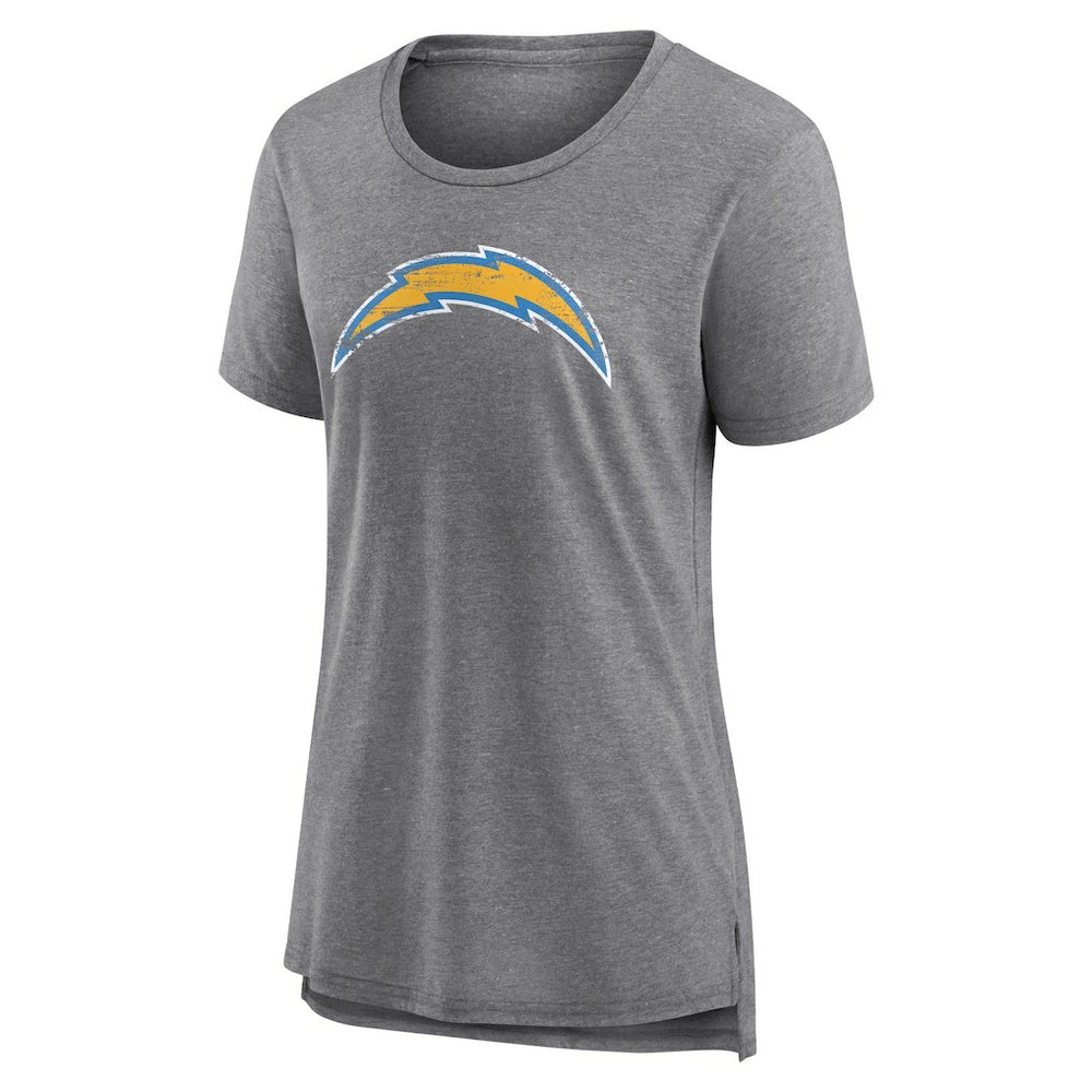 NFL Los Angeles Chargers Women's Heritage Custom Name & Number Tri-Blend T-Shirt