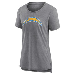 NFL Los Angeles Chargers Women's Heritage Custom Name & Number Tri-Blend T-Shirt