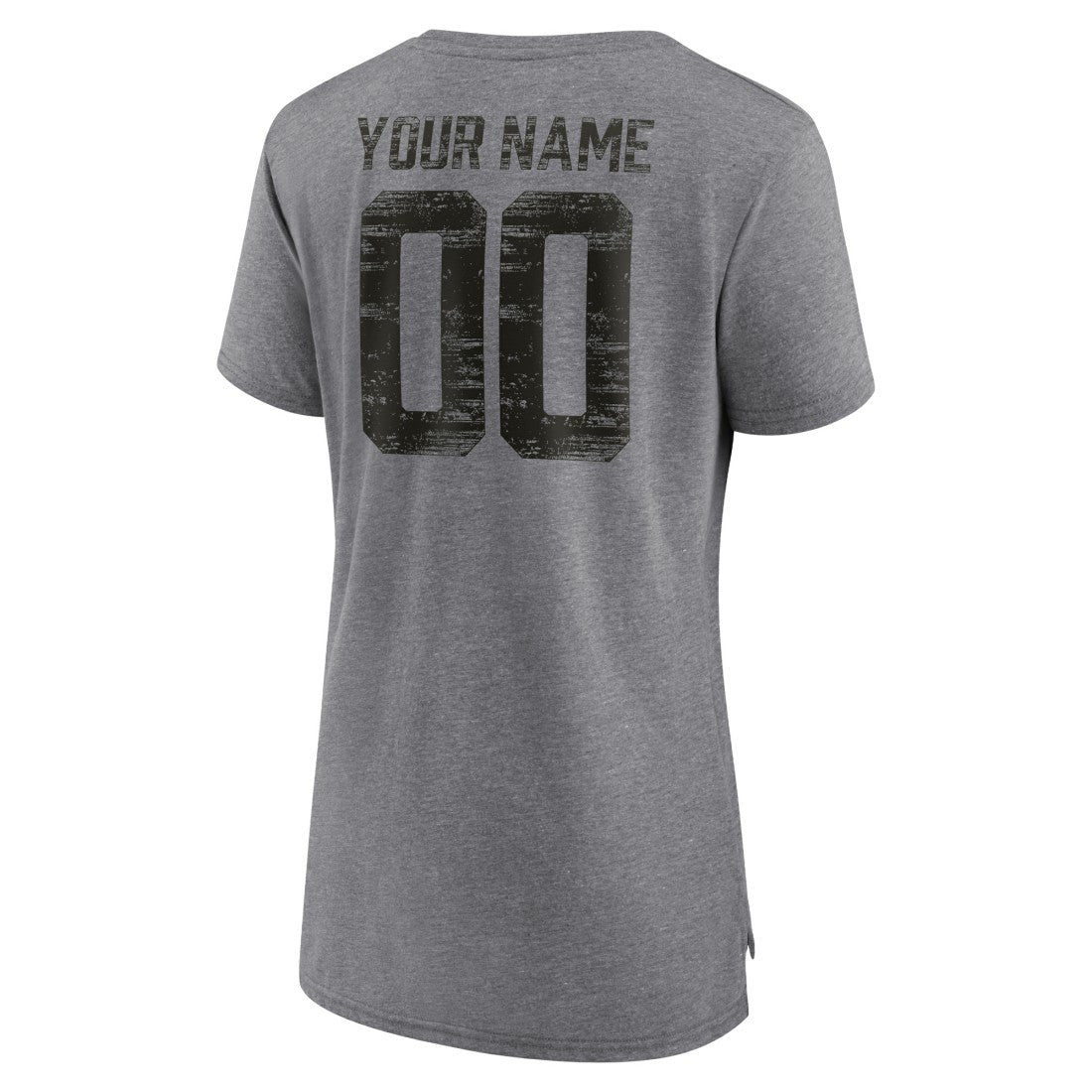 NFL Tampa Bay Buccaneers Women's Heritage Custom Name & Number Tri-Blend T-Shirt