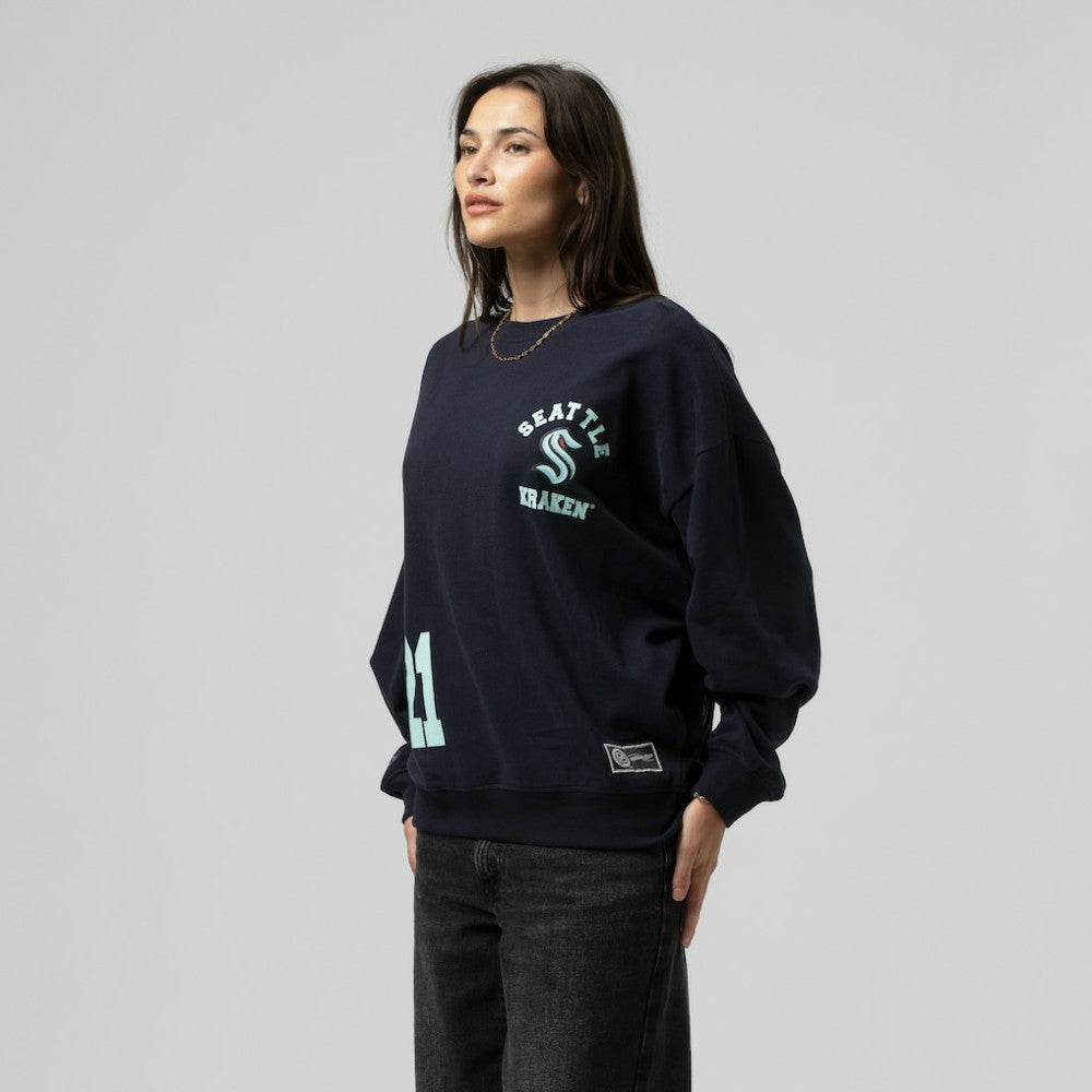 Seattle Kraken Mitchell & Ness Women's Vintage Crewneck Sweatshirt