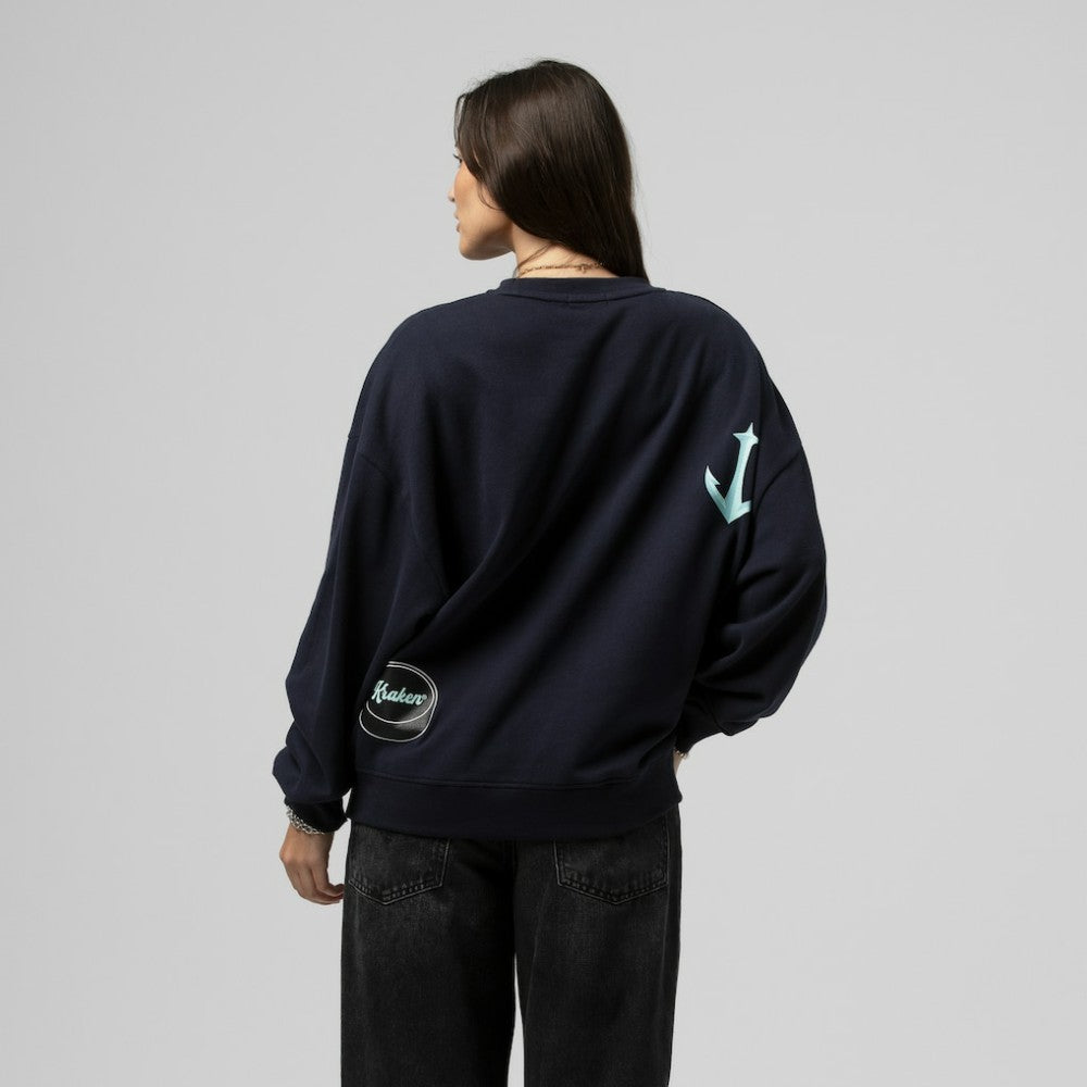 Seattle Kraken Mitchell & Ness Women's Vintage Crewneck Sweatshirt