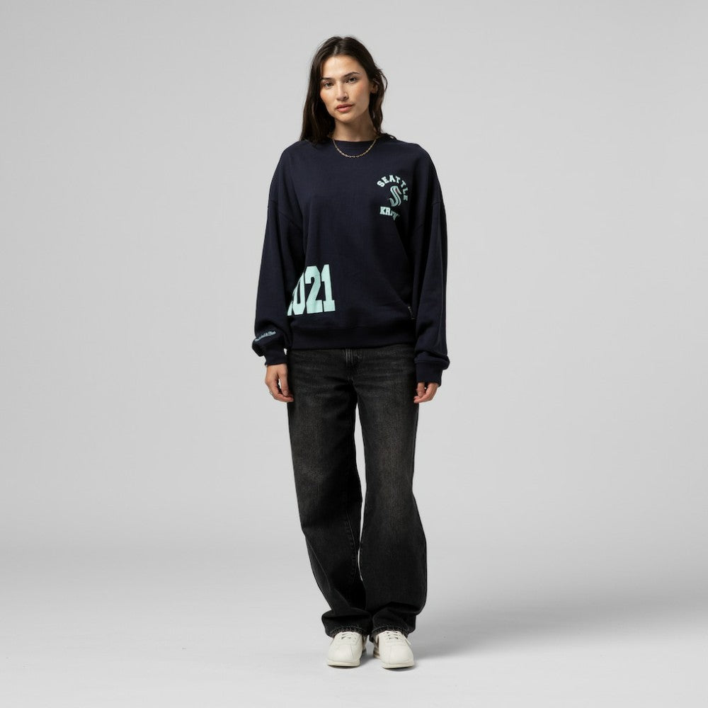 Seattle Kraken Mitchell & Ness Women's Vintage Crewneck Sweatshirt