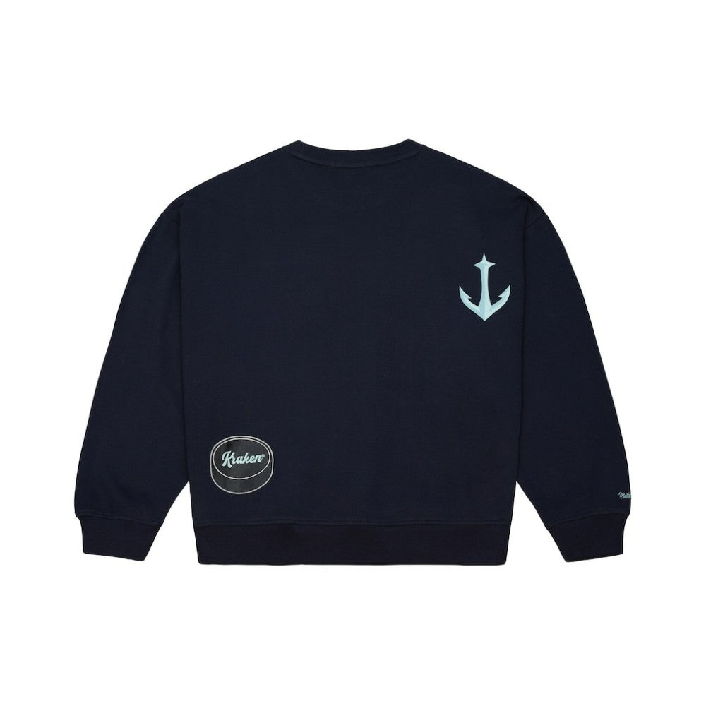 Seattle Kraken Mitchell & Ness Women's Vintage Crewneck Sweatshirt