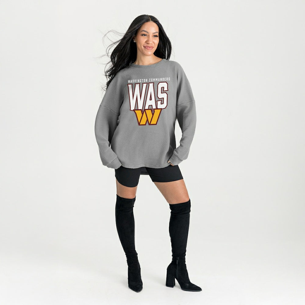 NFL Washington Commanders Gameday Couture Women's Oversized Pure Motion Corded Sweatshirt