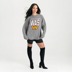 NFL Washington Commanders Gameday Couture Women's Oversized Pure Motion Corded Sweatshirt