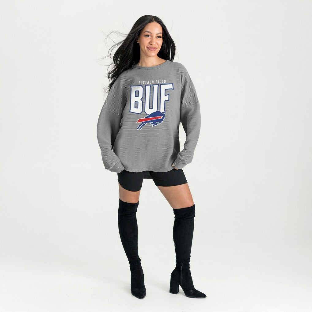 NFL Buffalo Bills Gameday Couture Women's Oversized Pure Motion Corded Sweatshirt