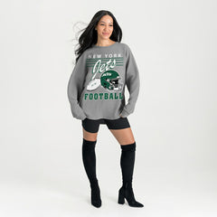 NFL New York Jets Gameday Couture Women's Oversized Sweet Victory Corded Sweatshirt
