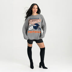 NFL Denver Broncos Gameday Couture Women's Oversized Sweet Victory Corded Sweatshirt
