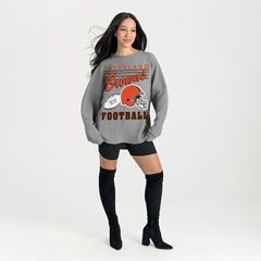 NFL Cleveland Browns Gameday Couture Women's Oversized Sweet Victory Corded Sweatshirt