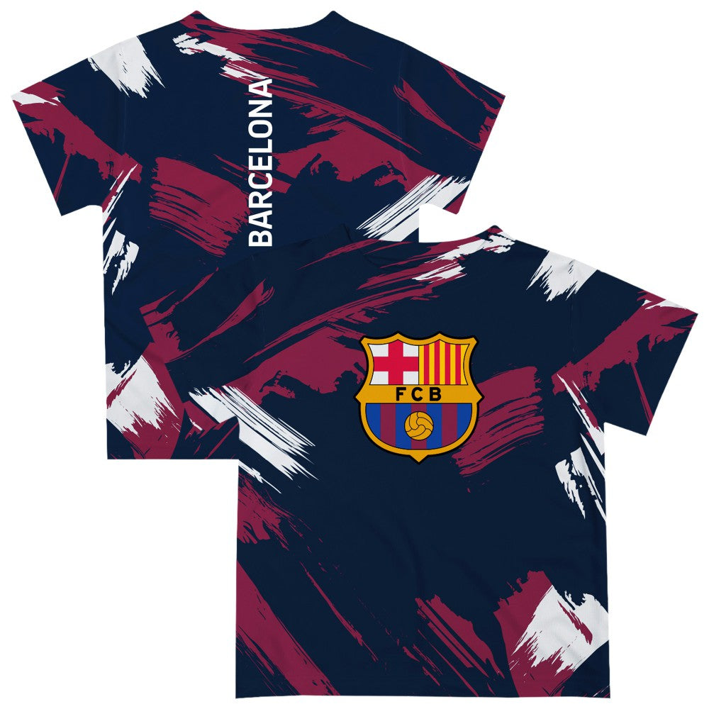 Barcelona Vive La Fete Youth Paint Brush T-Shirt / Soccer For sale