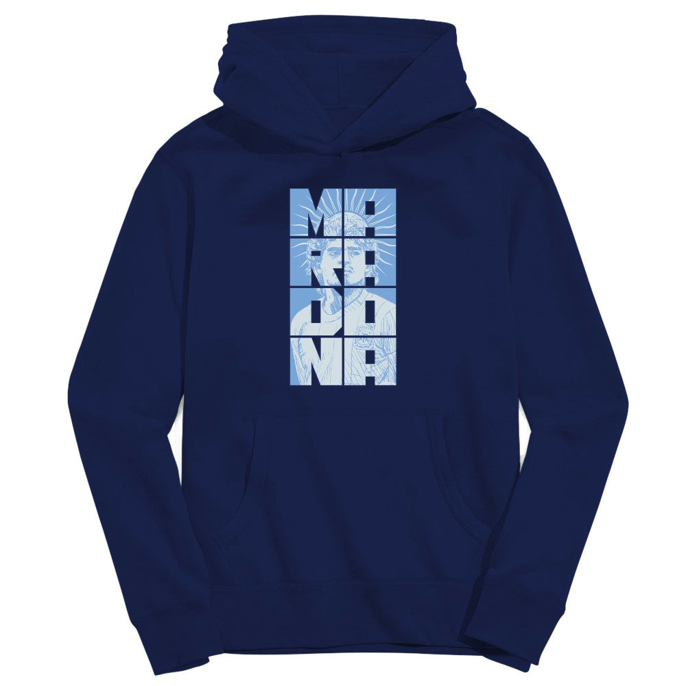 Diego Maradona Argentina National Team Vive La Fete Youth Portrait Pullover Hoodie / Soccer Hot sale