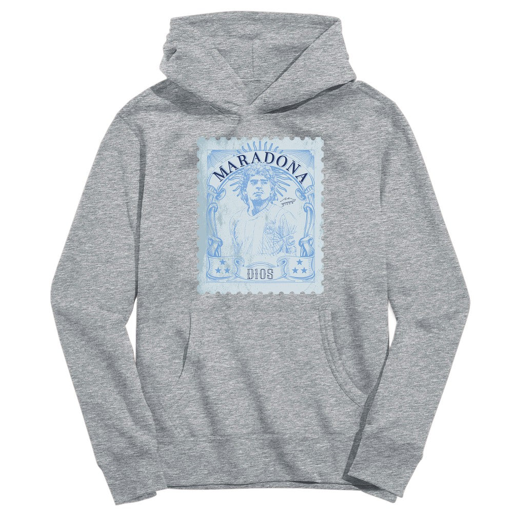 Diego Maradona Argentina National Team Vive La Fete Youth Vintage Stamp Pullover Hoodie / Soccer Hot sale