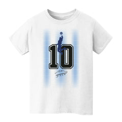 Diego Maradona Argentina National Team Vive La Fete Youth Number & Signature T-Shirt / Soccer Discount