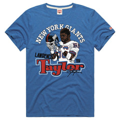 NFL New York Giants Lawrence Taylor  Homage Unisex Retired Player Classic Caricature Tri-Blend T-Shirt