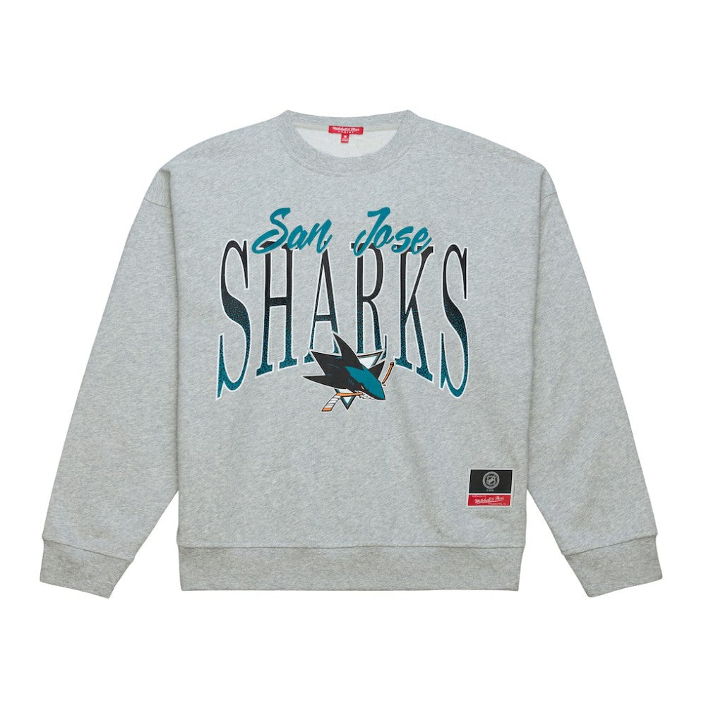 San Jose Sharks Mitchell & Ness Women's Hockey Night Sweatshirt