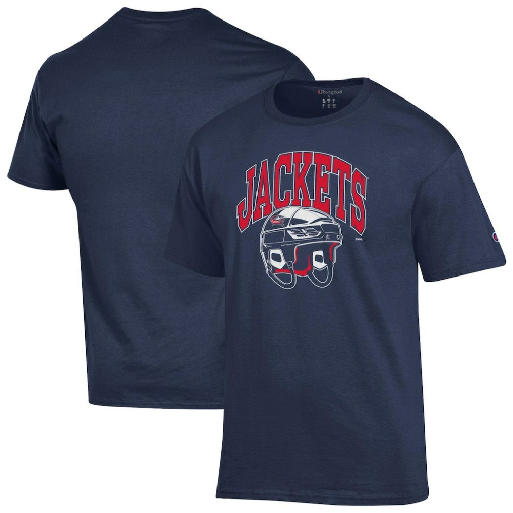 Columbus Blue Jackets Champion Helmet T-Shirt