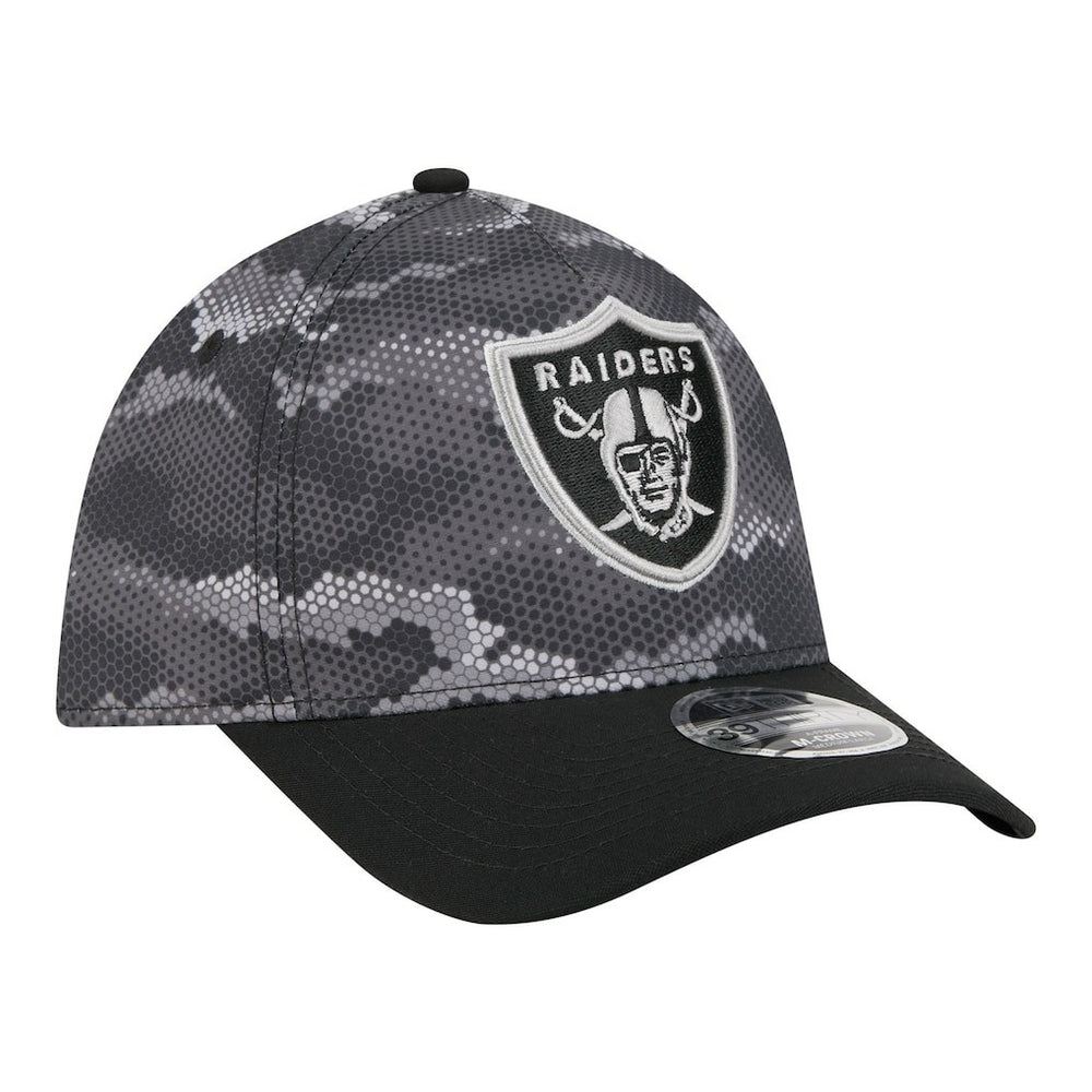 NFL Las Vegas Raiders Camo A-Frame 39THIRTY Flex Hat