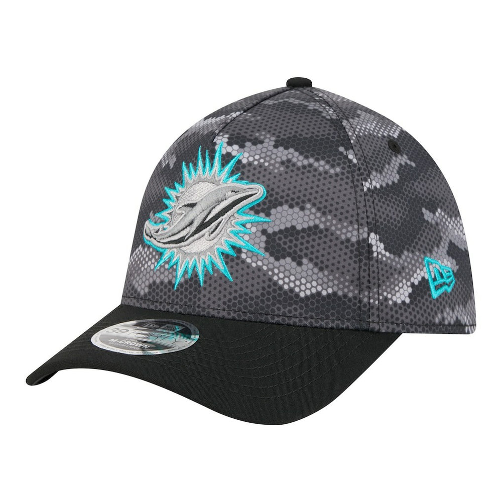 NFL Miami Dolphins Camo A-Frame 39THIRTY Flex Hat