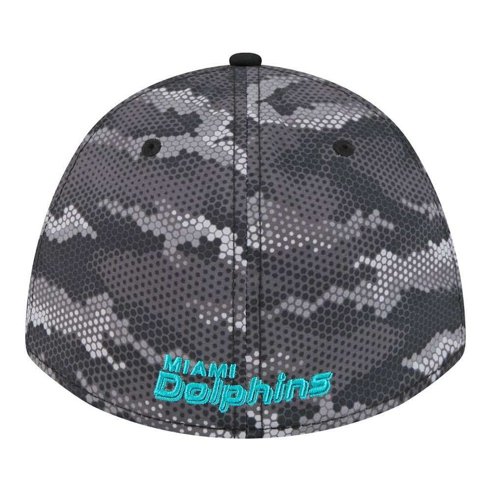 NFL Miami Dolphins Camo A-Frame 39THIRTY Flex Hat