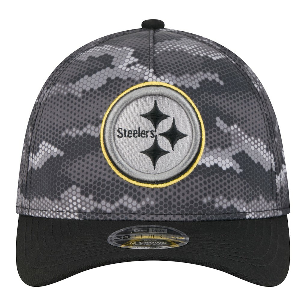 NFL Pittsburgh Steelers Camo A-Frame 39THIRTY Flex Hat