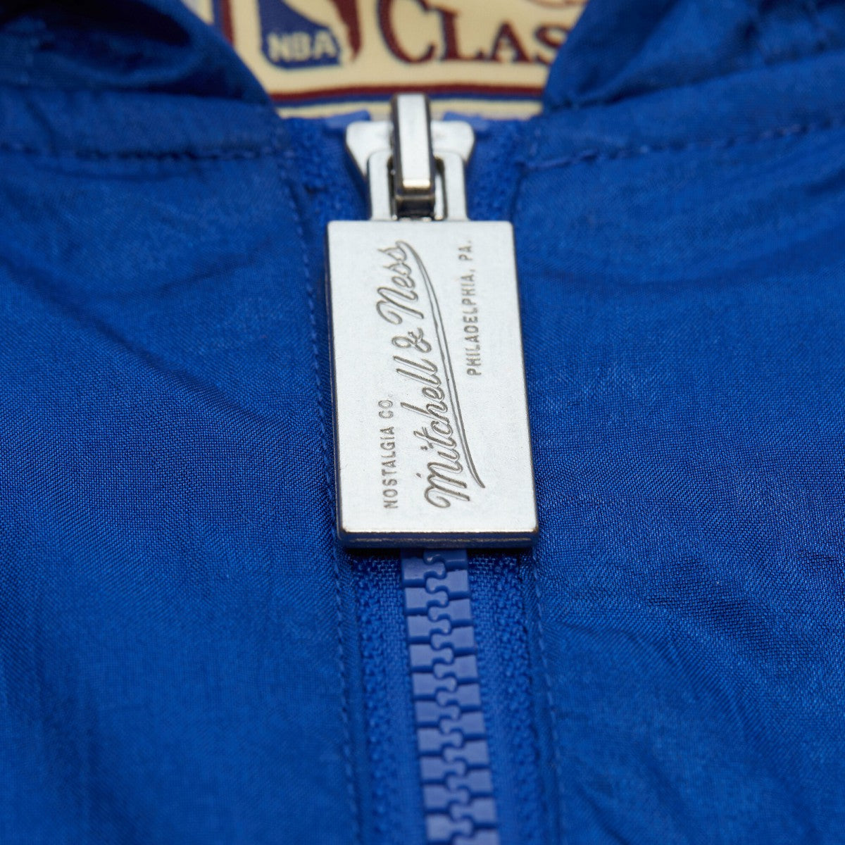 New York Knicks Playmaker Full-Zip Hooded Windbreaker Jacket - Blue | Mitchell & Ness cheap