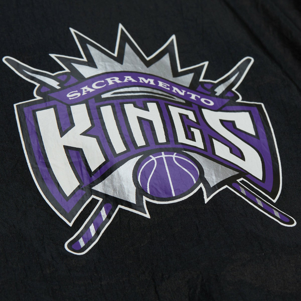 Sacramento Kings Playmaker Full-Zip Hooded Windbreaker Jacket - Black | Mitchell & Ness discount