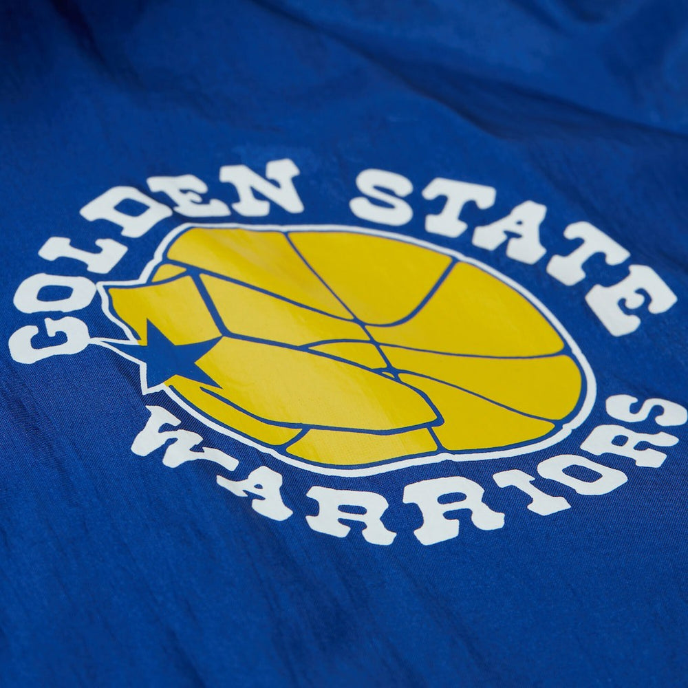 Golden State Warriors Playmaker Full-Zip Hooded Windbreaker Jacket sale - Royal | Mitchell & Ness online