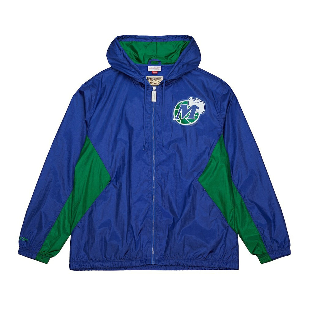 Dallas Mavericks Playmaker Full-Zip Hooded Windbreaker Jacket sale - Blue | Mitchell & Ness online