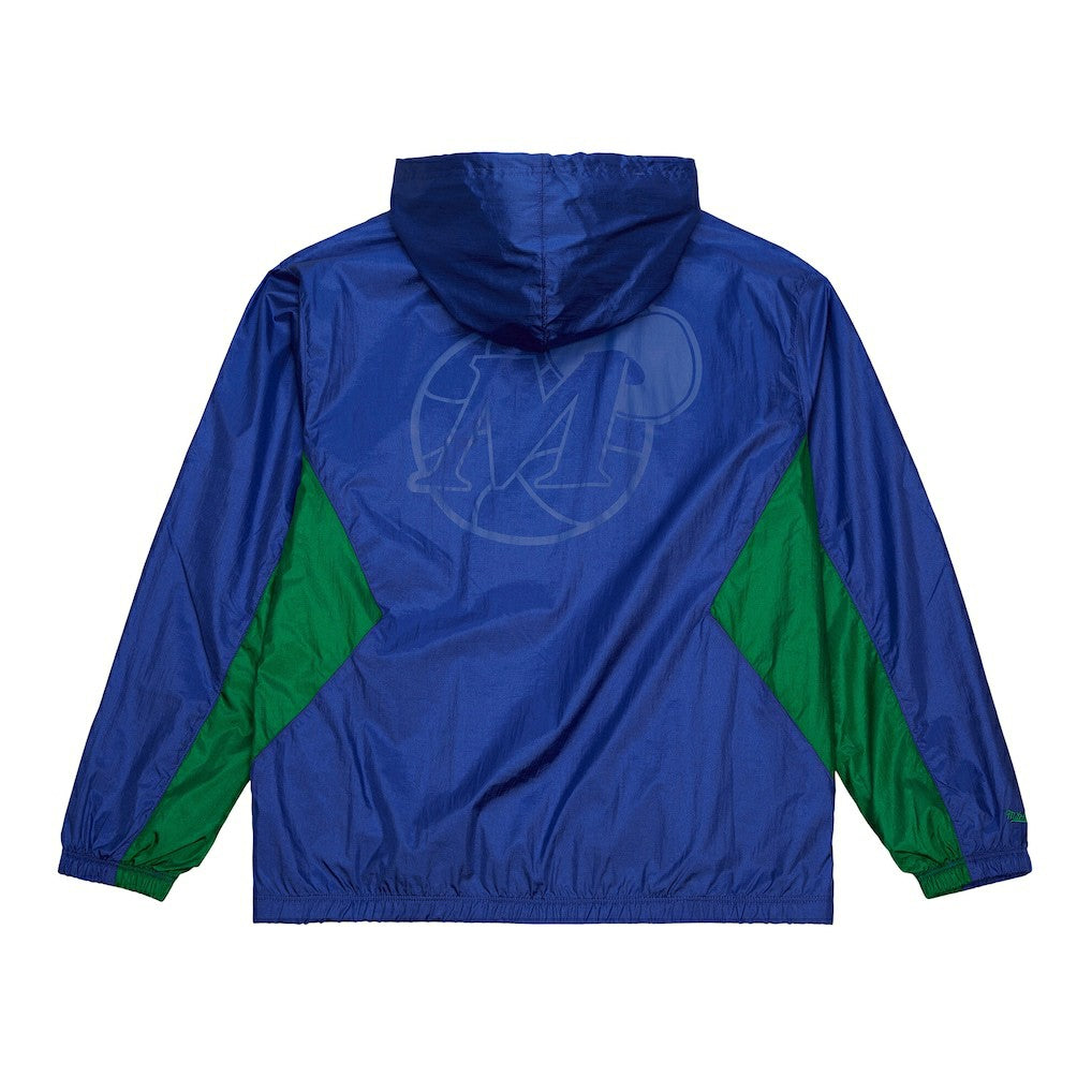 Dallas Mavericks Playmaker Full-Zip Hooded Windbreaker Jacket sale - Blue | Mitchell & Ness online