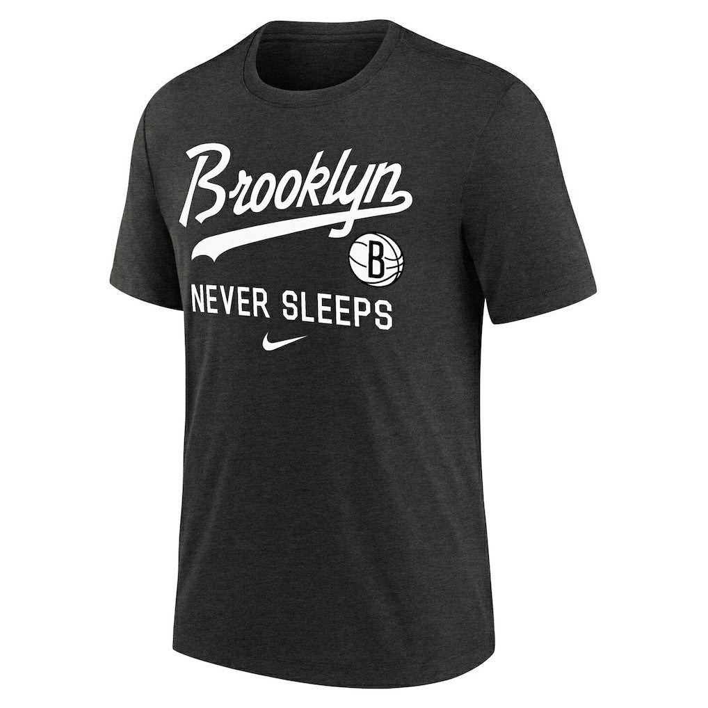 Brooklyn Nets Tri-Blend T-Shirt - Black | Nike cheap