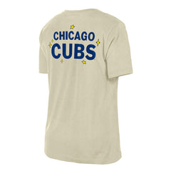 Chicago Cubs Women's Stars & Cap T-Shirt - Cream | New Era