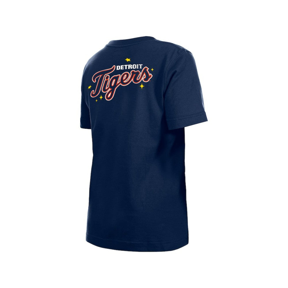Detroit Tigers Youth Stars & Cap T-Shirt - Navy | New Era