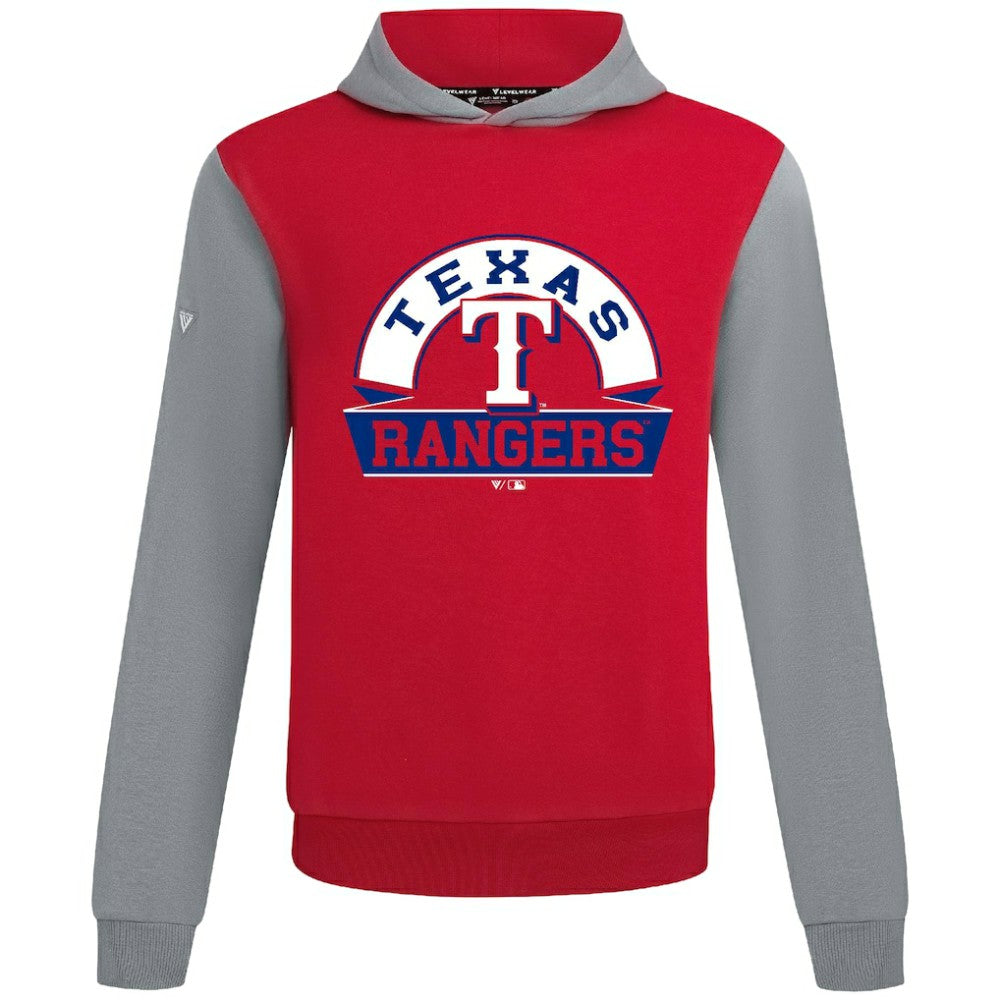 Texas Rangers Levelwear Throwback Ultimate Banner Arch Hoodie - Red
