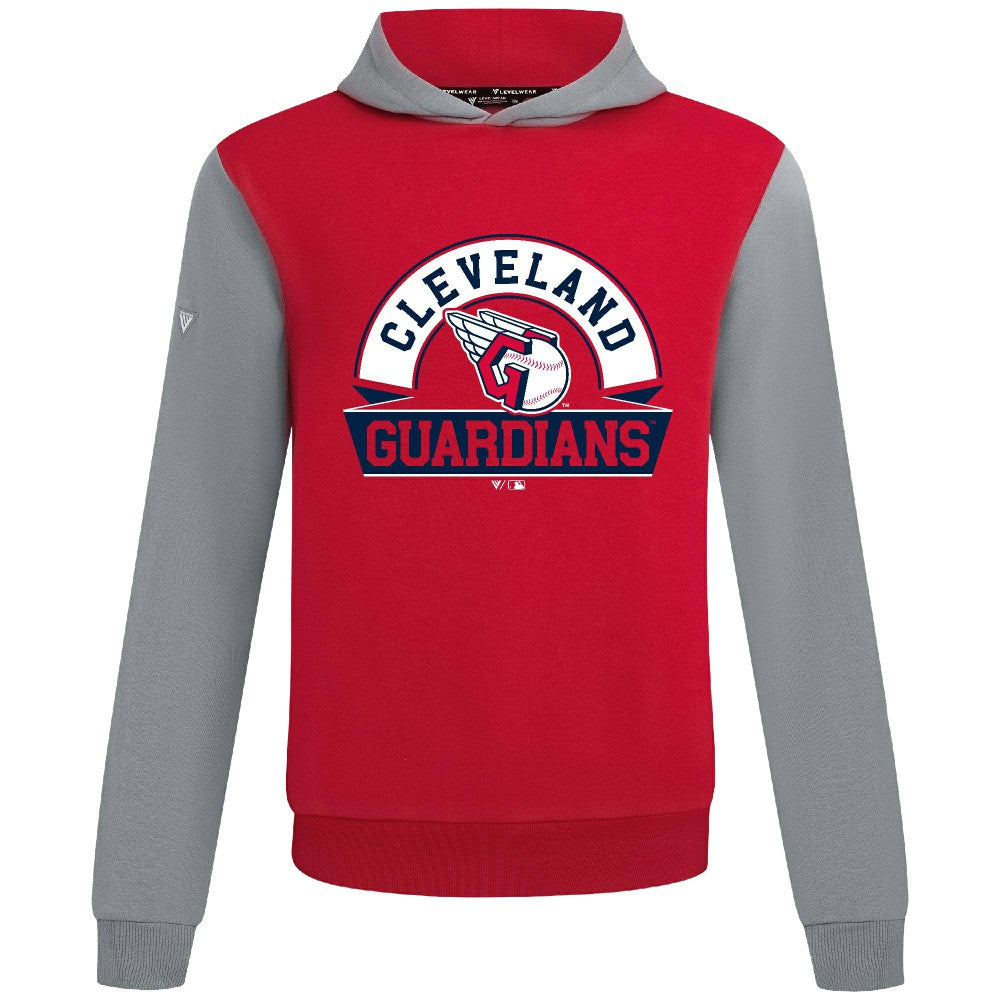 Cleveland Guardians Levelwear Throwback Ultimate Banner Arch Hoodie - Red