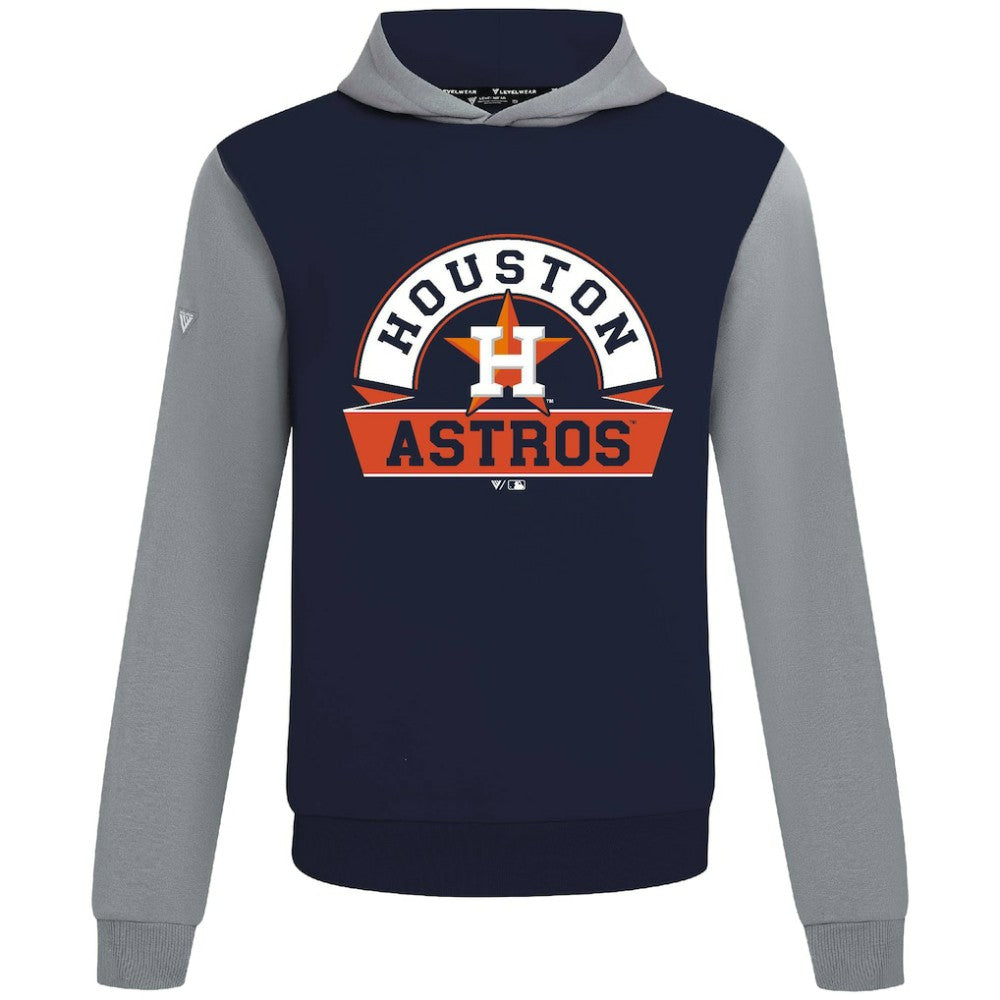 Houston Astros Levelwear Throwback Ultimate Banner Arch Hoodie - Navy