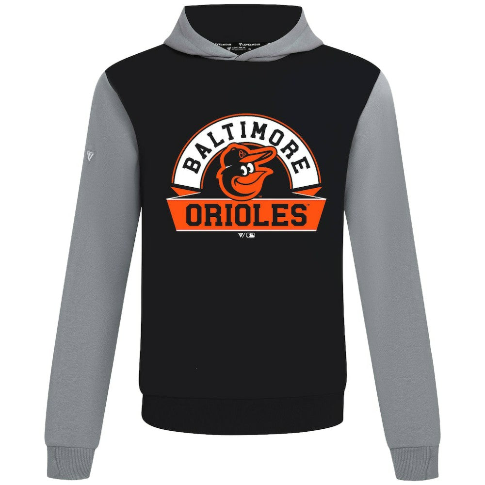 Baltimore Orioles Levelwear Throwback Ultimate Banner Arch Hoodie - Black