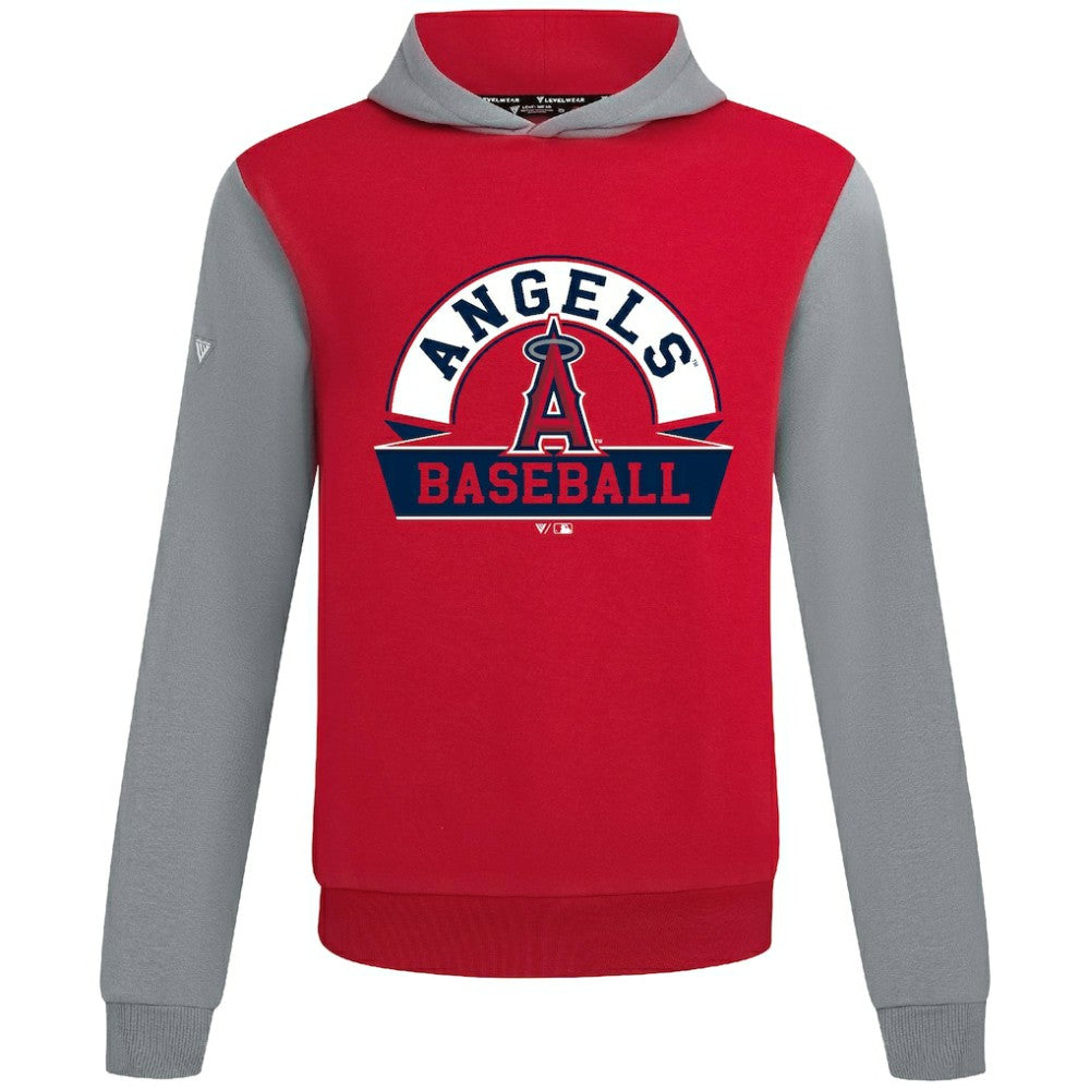 Los Angeles Angels Levelwear Throwback Ultimate Banner Arch Hoodie - Red