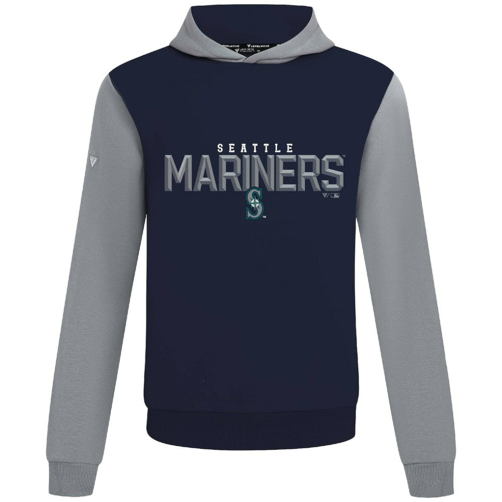 Seattle Mariners Levelwear Throwback Carve Ultimate Hoodie - College Navy